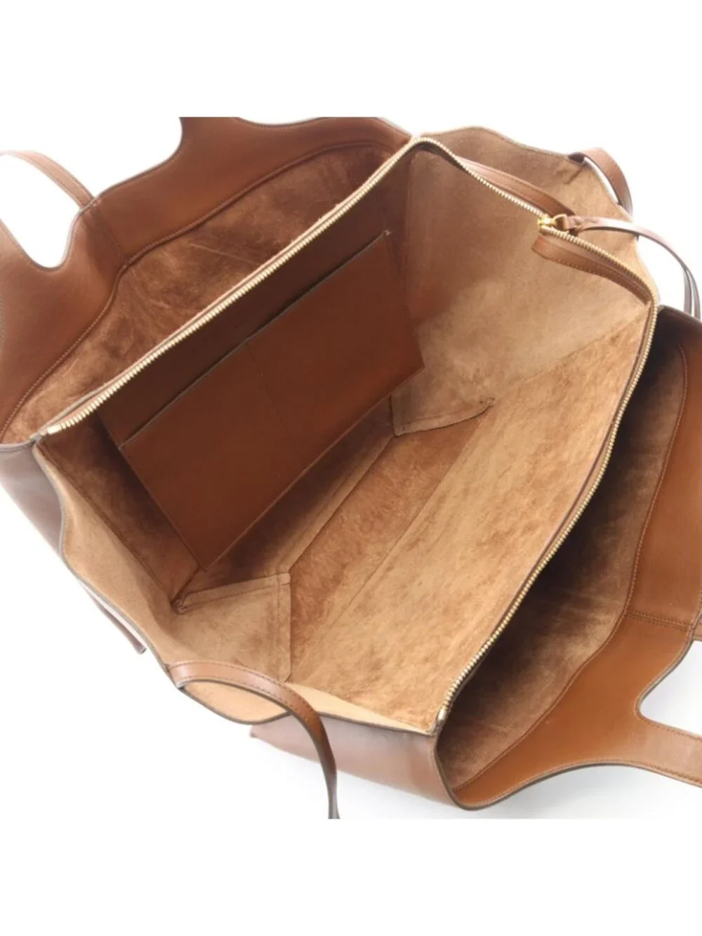 Celine Tote Trifold Brown Leather
